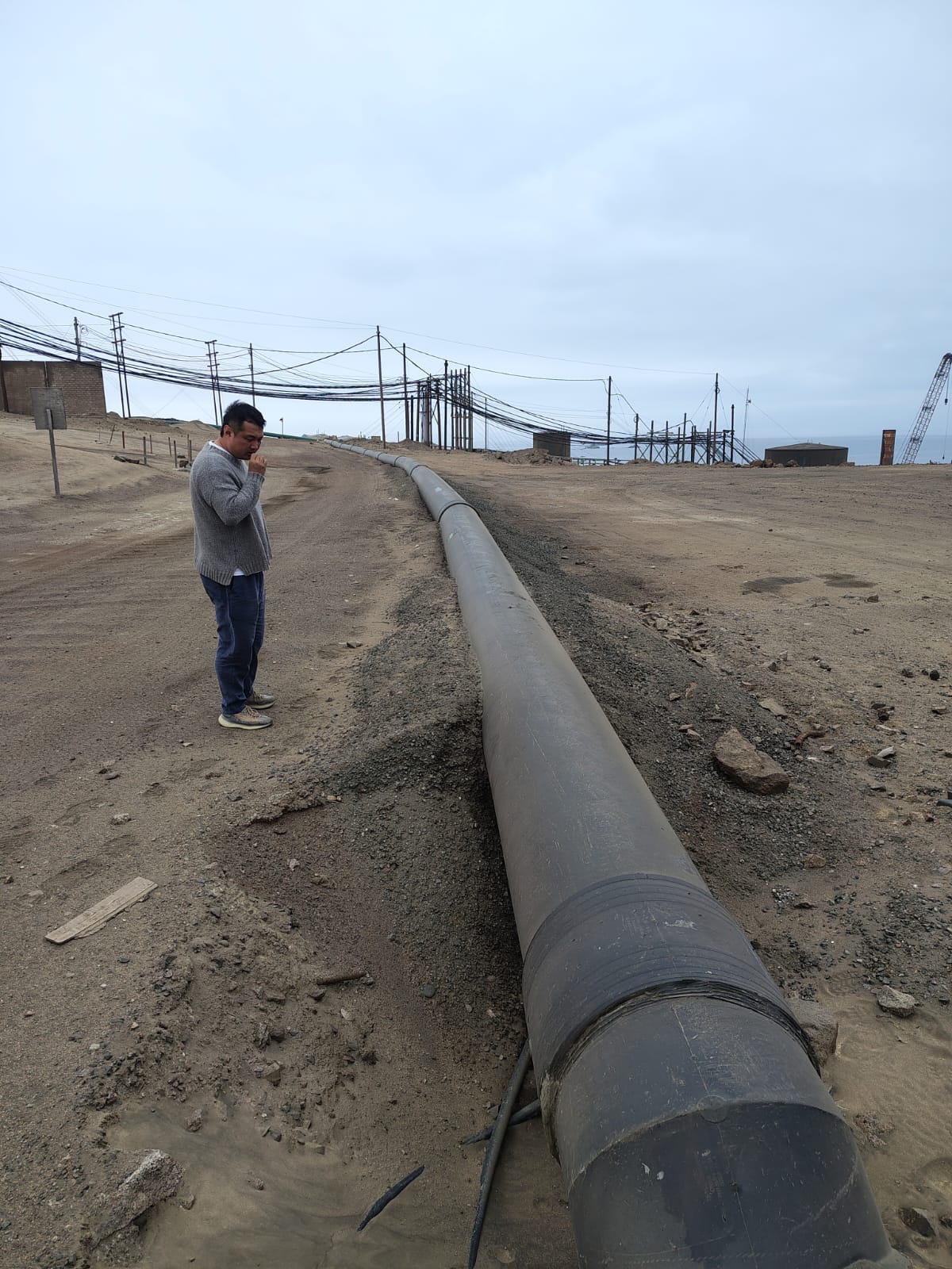 Tubería HDPE reforzada preparada para montaje